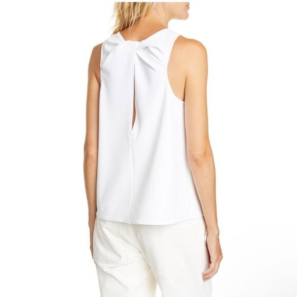 Tibi Tops - TIBI Structured Crepe Sleeveless White Tank NWT